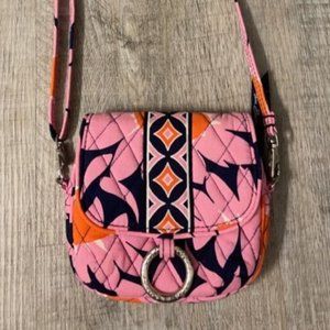 Vera Bradley Loves Me Pattern Little Hip Bag Crossbody Purse Wallet